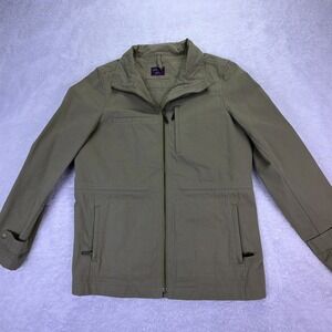 Untuckit Olivio Military Utility Jacket Full Zip Army Green Cotton Womens Large
